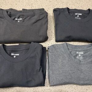 4 Men's Gray T-Shirts- True Classic